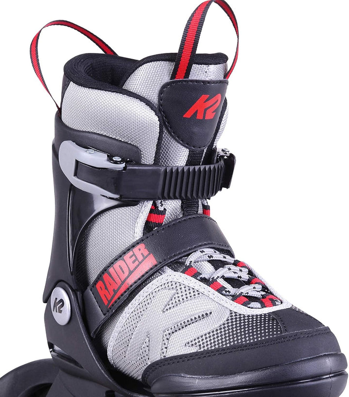 K2 Jungen Raider Inline Skates L (EU: 35-40 / UK: 3-7 / US: 4-8) grey - red, L (EU: 35-40 / UK: 3-7