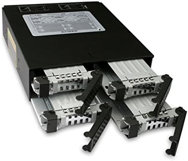 ICY DOCK Wechselrahmen für 4X 2,5 Zoll (6,4cm) SATA SSD/HDD in 1x 5,25 Zoll (13,3cm) - Vollmetall To
