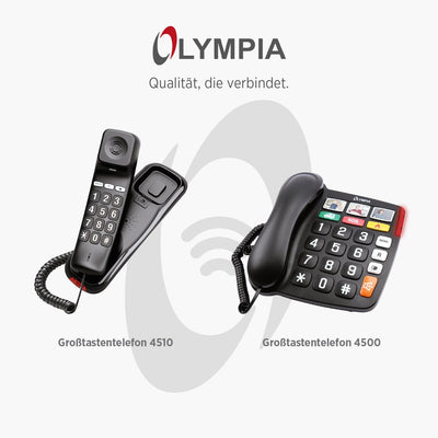 Olympia Senioren Grosstastentelefon Festnetztelefon Hörgerätekompatibel Grosse SOS und Freisprechtas