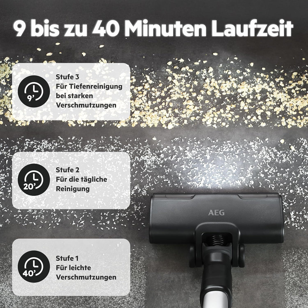 AEG 6000 Akku-Staubsauger / 103.000 U/Min / 175.000 dPa / Digitalmotor / Kabellos / bis zu 99 % Stau