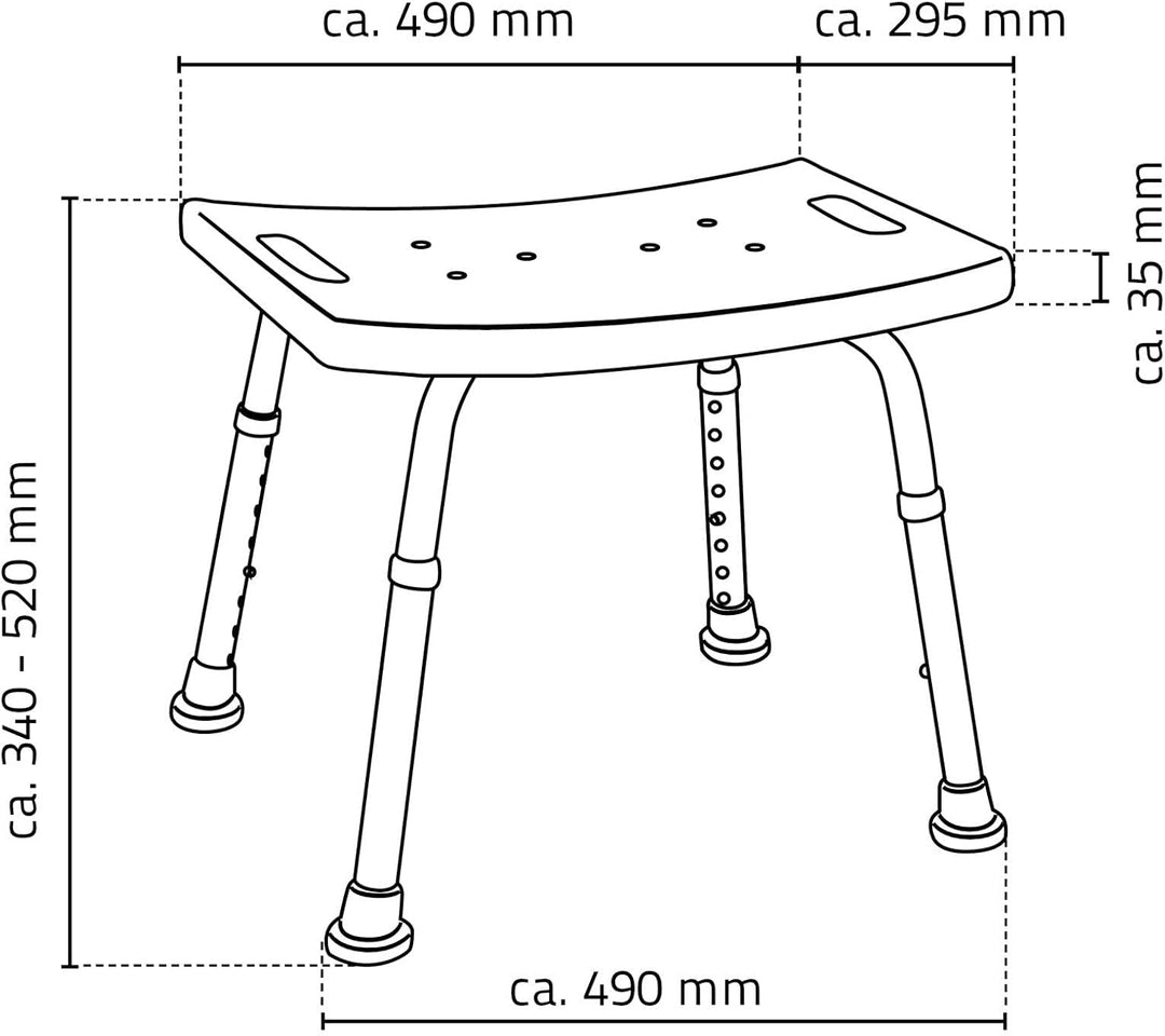 RIDDER Bad-Hocker Sam, höhenverstellbar weiss