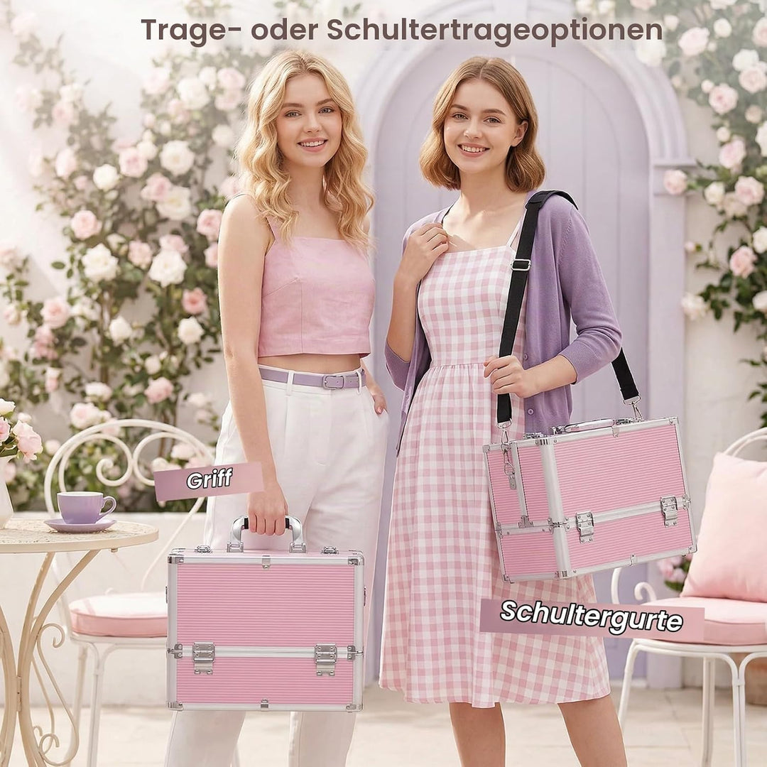 Kosmetikkoffer Schminkkoffer, Kosmetik Make up Organizer Koffer Make-up Aufbewahrung friseurkoffer M
