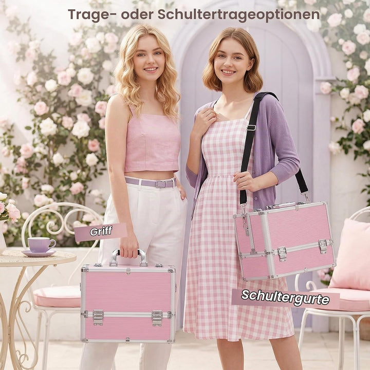 Kosmetikkoffer Schminkkoffer, Kosmetik Make up Organizer Koffer Make-up Aufbewahrung friseurkoffer M