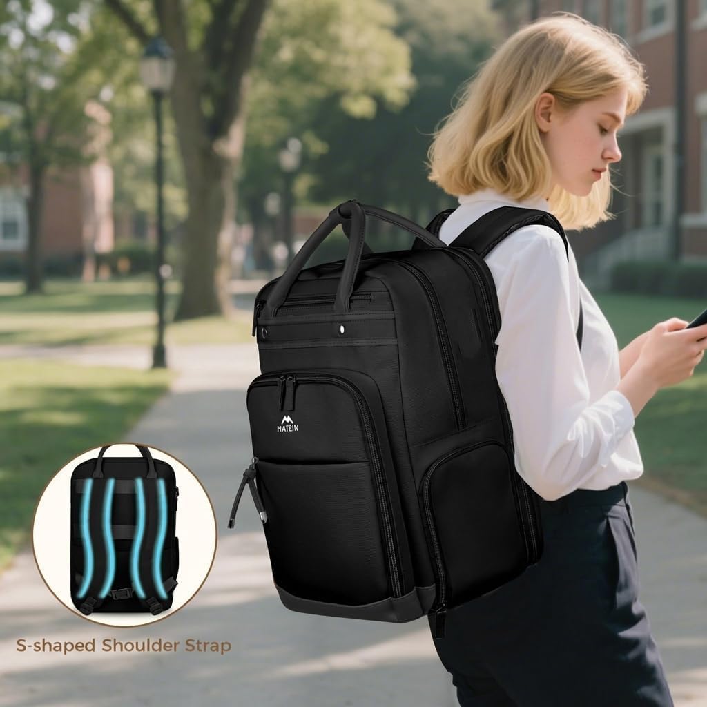 MATEIN Rucksack Damen mit Kühlfach, Laptop Rucksack Damen 15,6 Zoll | Lehrer Rucksack für A5, Schulr