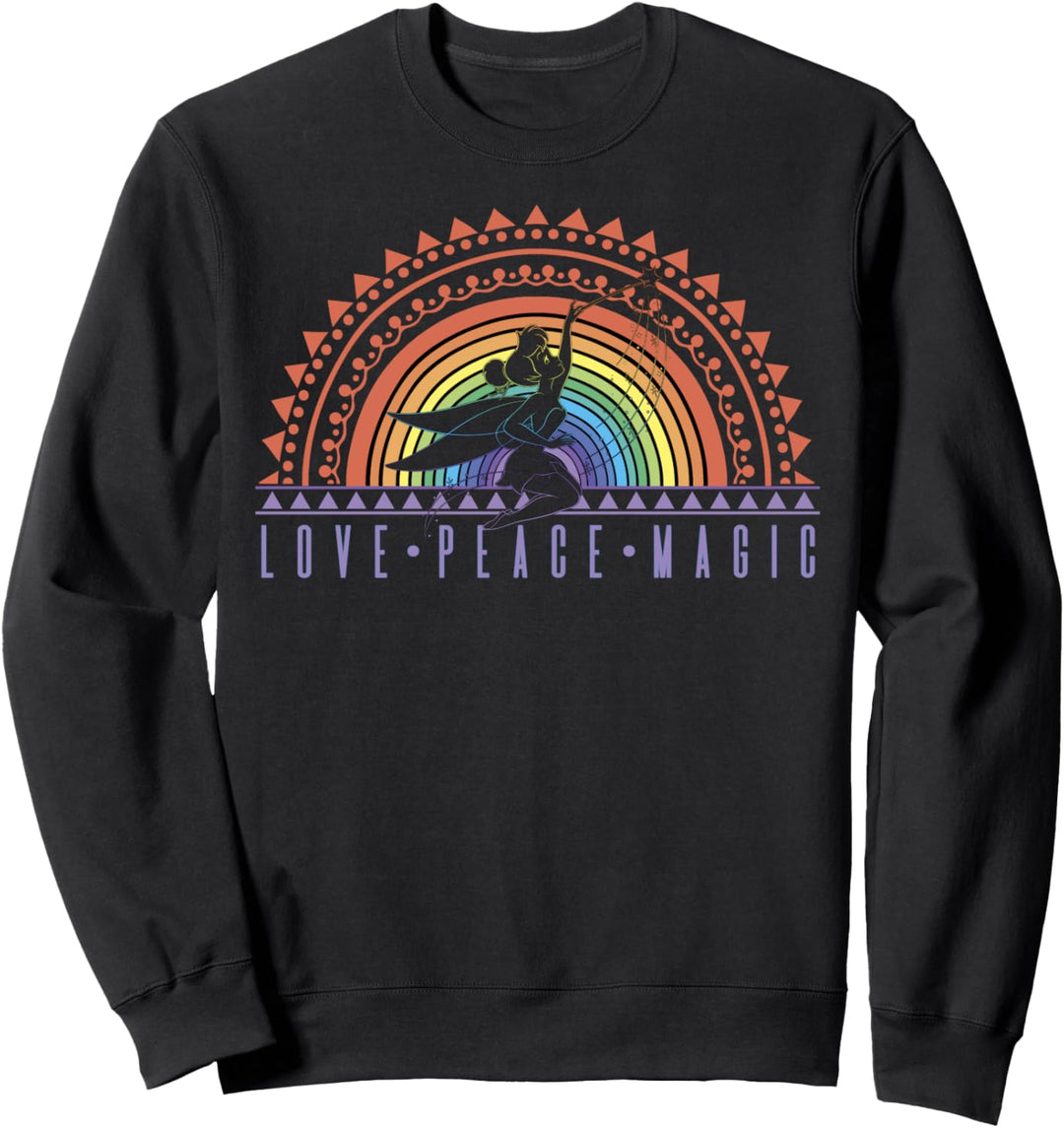 Disney Peter Pan Pride Love Peace Magic Rainbow Tinker Bell Sweatshirt