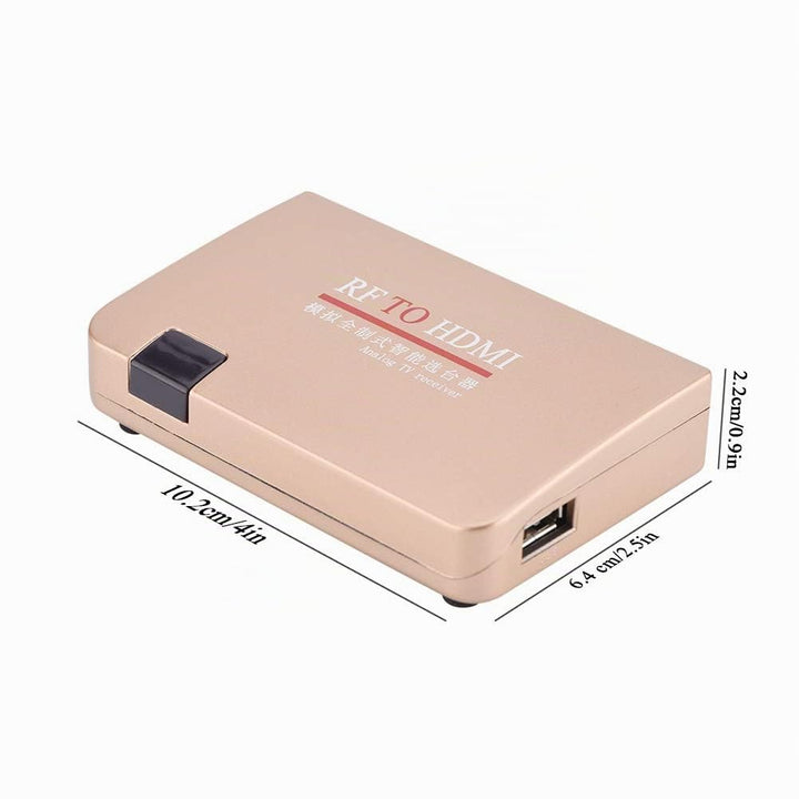 RF-zu-HDMI-Koaxial-Konverter-Box, All-Standard-RF-zu-HDMI-Konverter-Analog-TV-Empfänger-Adapter mit