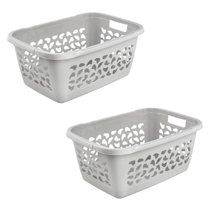keeeper jost 2x Wäschekorb, Luftdurchlässiges Dekor, 52 l, Nordic Grey Nordic Grey 2x 52 L, Nordic G