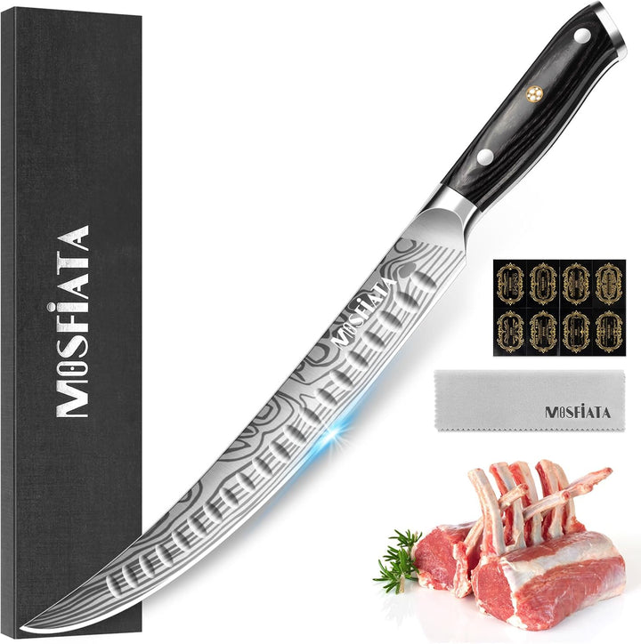 MOSFiATA Fleischmesser Extrem Scharf - 10,7-Zoll Metzgermesser aus EN1.4116 Stahl, Ideal für Filetie