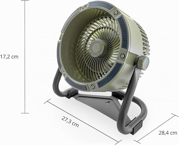 Unold Tischventilator 86656 – Akkuventilator für Outdoor &amp; Indoor | Batteriebetrieben, flexibel eins