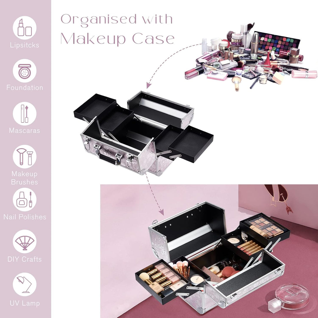 Kosmetikkoffer Schminkkoffer Make up Koffer Friseurkoffer Nagelkoffer Make-up Aufbewahrung friseurko