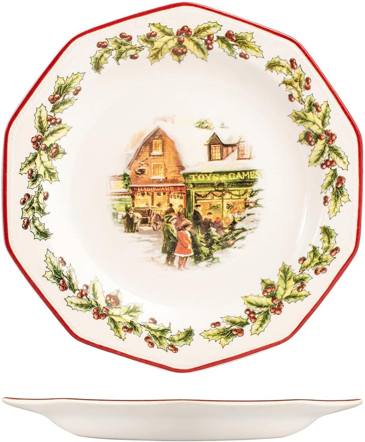 Churchill, Holly Toys Tafelservice, 18-teilig, Earthware, Weihnachten, 842474. Mehrfarbig