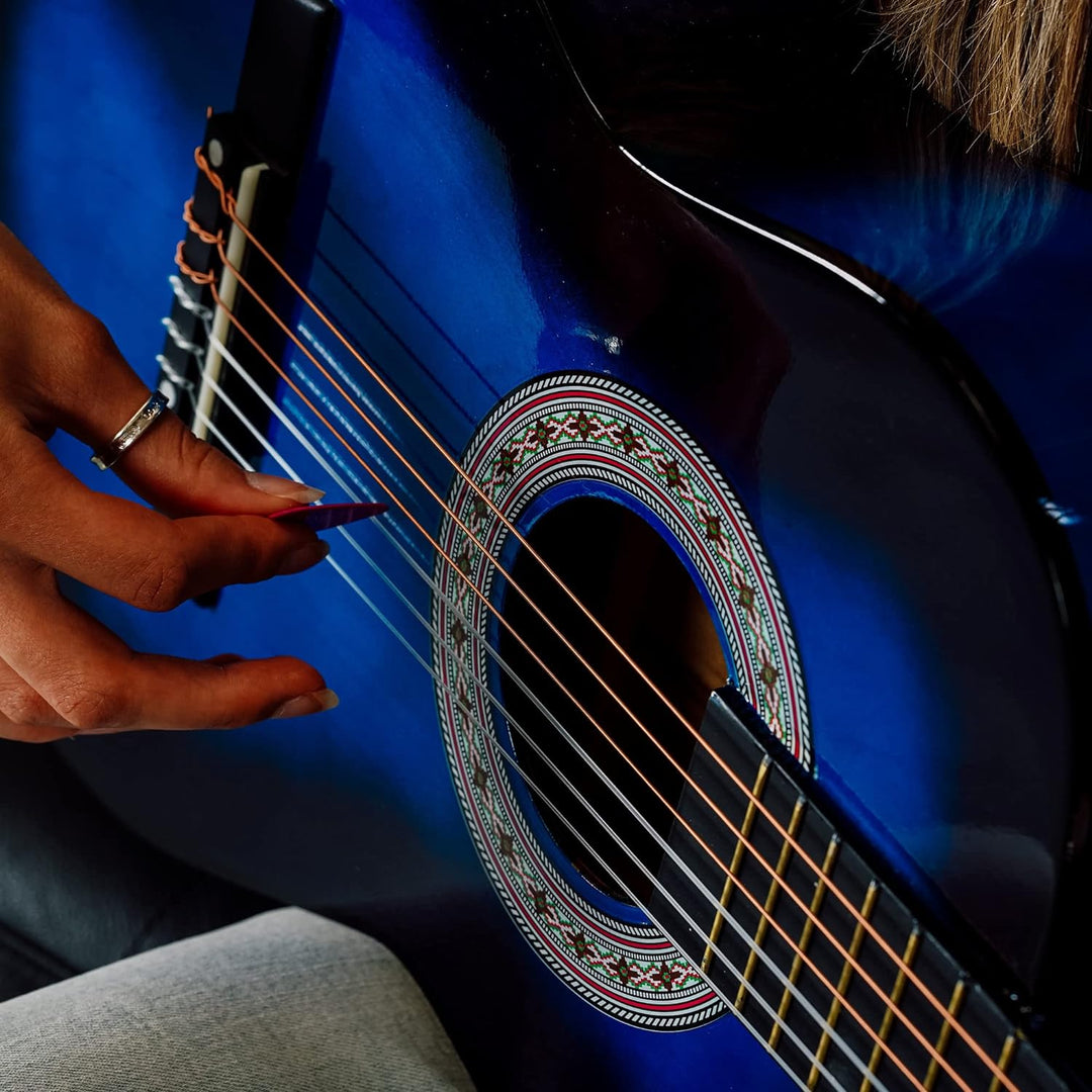 3rd Avenue 3/4 Flamencogitarren-Starterset in Kindergrösse mit Nylonsaiten – mit Tasche, Saiten – in
