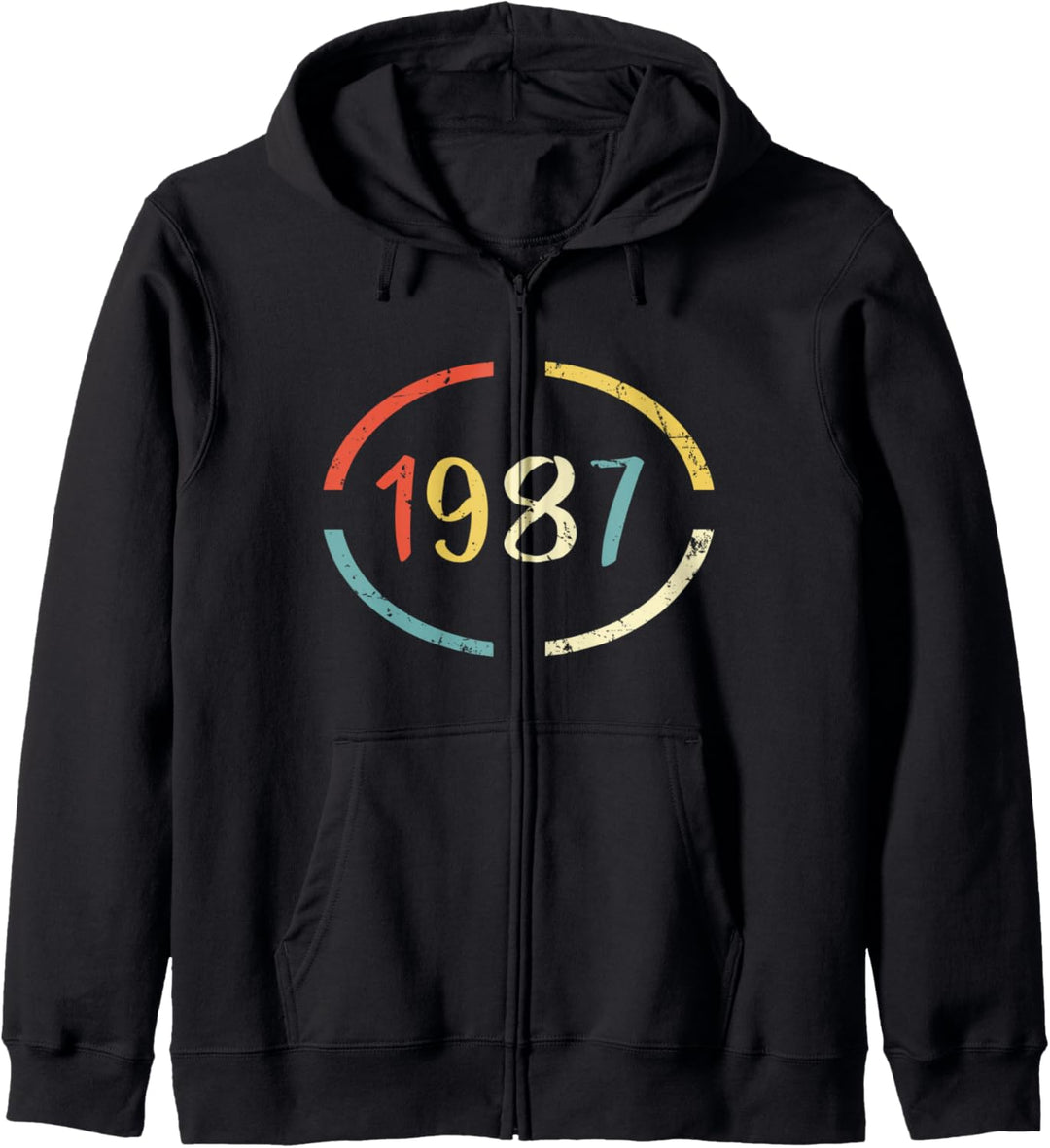Vintage Born in 1987 Retro Geburtstag Kapuzenjacke