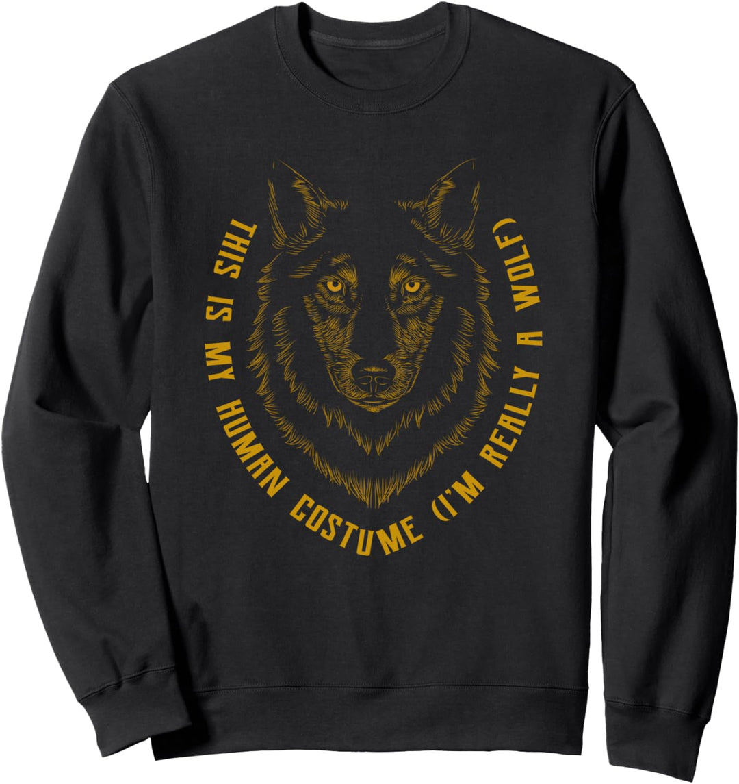 Howling Wolf Gesicht Kunst Farben Wölfe Geschenke Sweatshirt