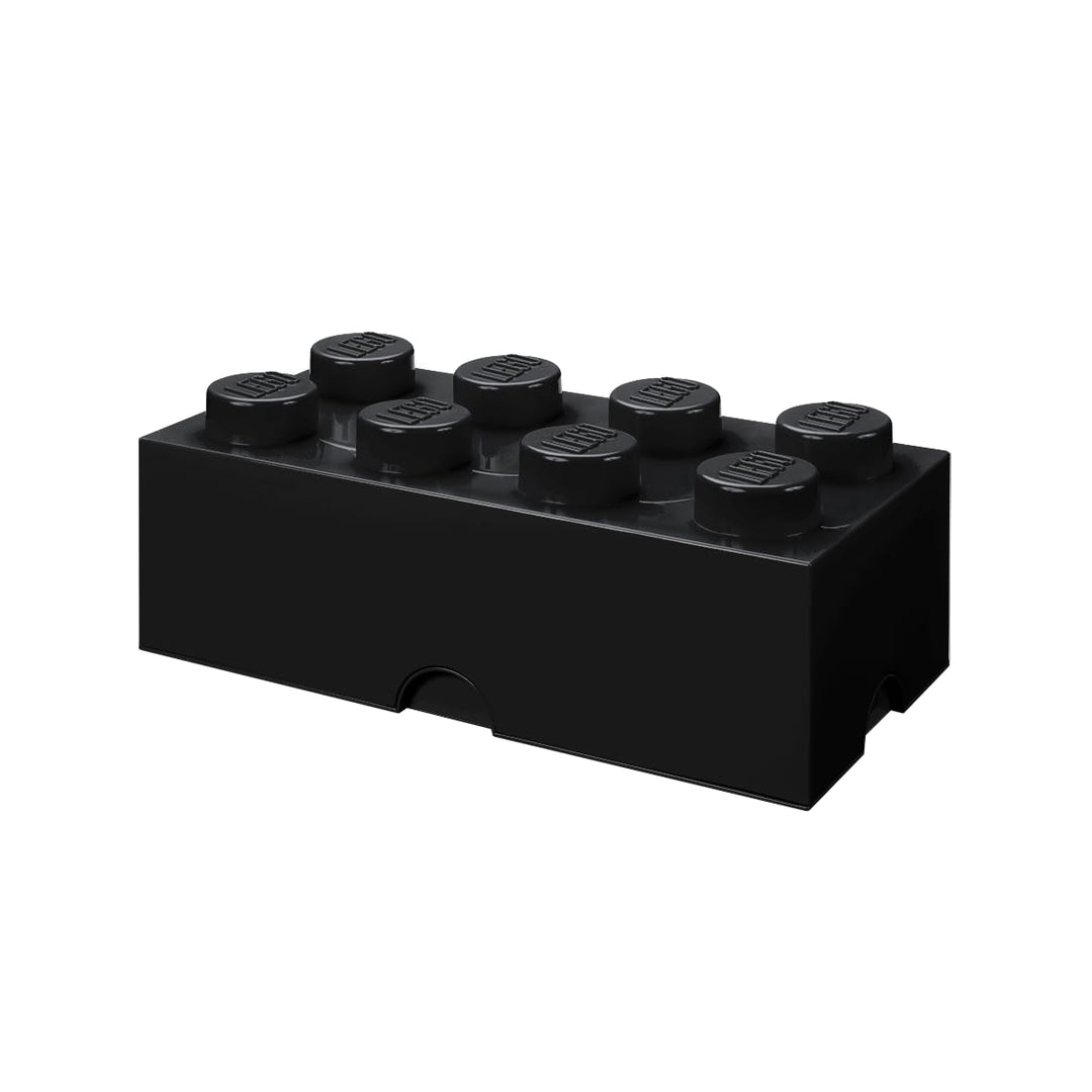LEGO Aufbewahrungsstein, 8 Noppen, Stapelbare Aufbewahrungsbox, 12 l, schwarz, Schwarz