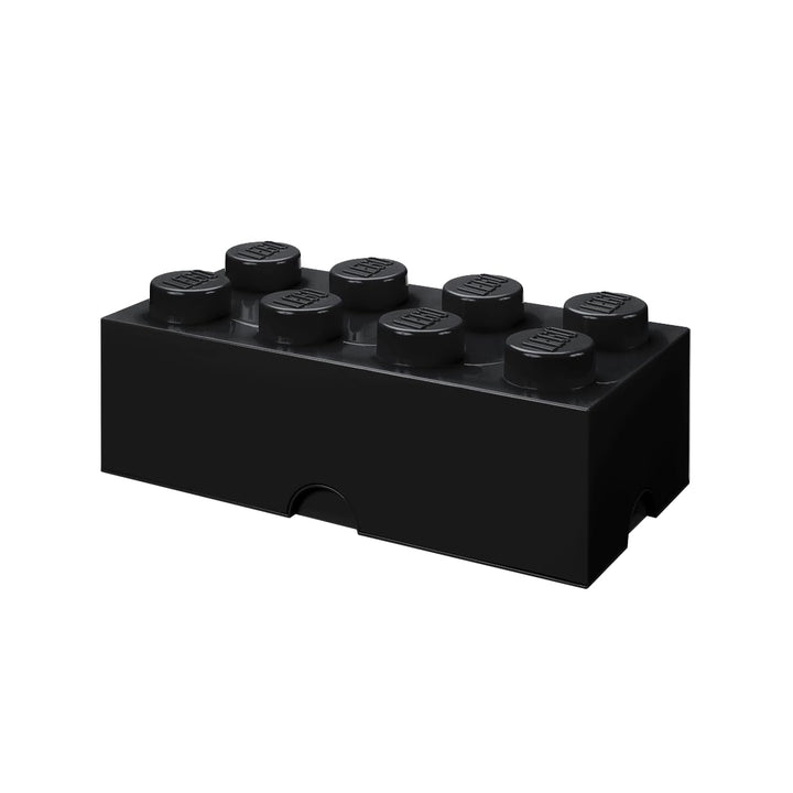 LEGO Aufbewahrungsstein, 8 Noppen, Stapelbare Aufbewahrungsbox, 12 l, schwarz, Schwarz