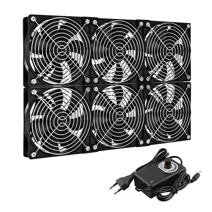 Lüfter, 120mm Gehäuselüfter 230V mit Drehzahlregler und Netzstecker Gehäuse Lüfter 3000 U/min Kühler