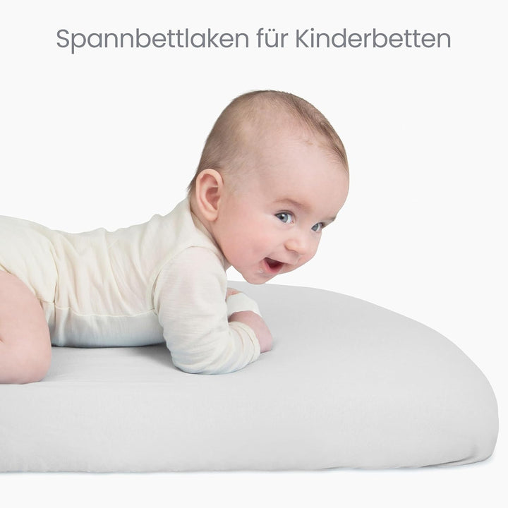 Spannbettlaken Kinderwagen 40x90 Aus 100% Bio-Baumwolle – Waschbar & Ultraweich Grau 2er-Set Spannbe