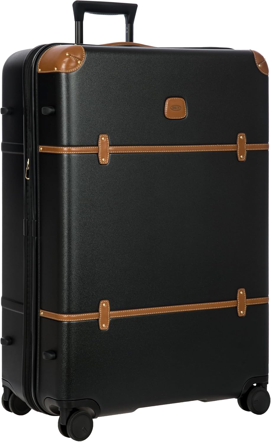 Brics Bellagio - 4-Rollen-Trolley 82 cm erw. recycelt black/tan, Black/Tan