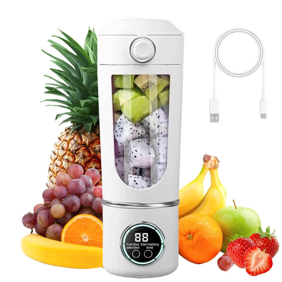 Klein Tragbarer Mixer, 700ml Maker to Go Mini-Standmixer Portable Blender mit 12-Klingen Edelstahl u