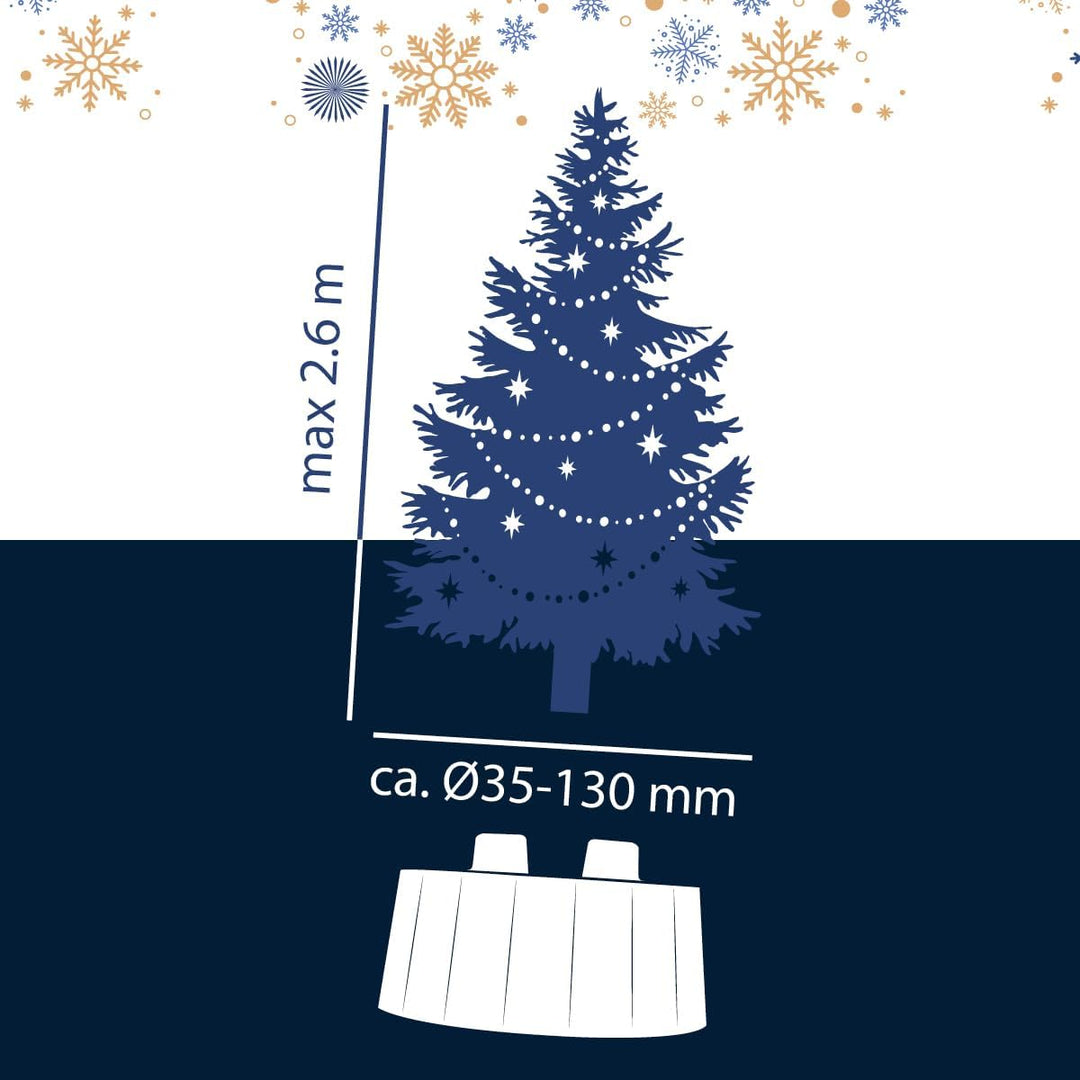 Weihnachtsbaumständer - Christbaumständer für echten Weihnachtsbaum - Tannenbaumständer für Innen -