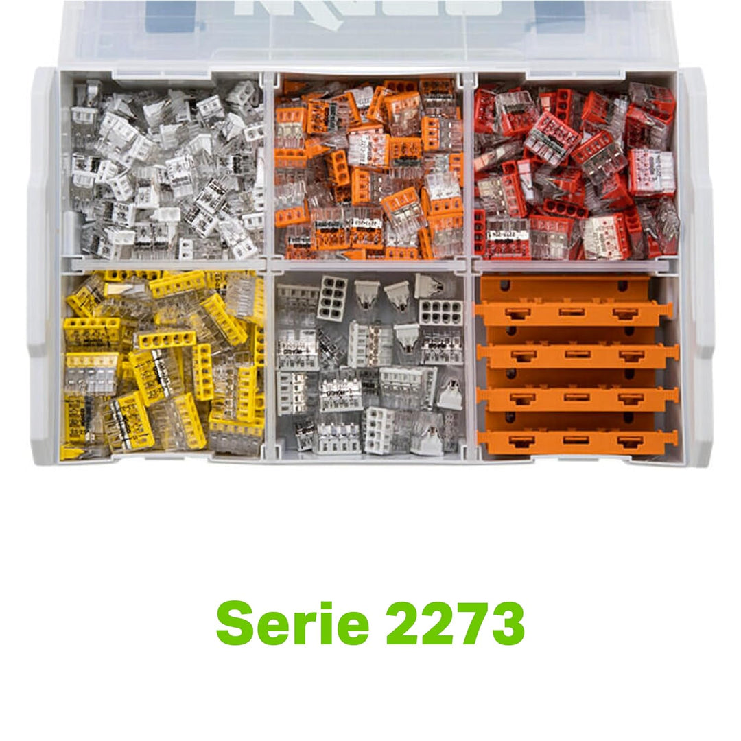 WAGO® Original-Set, L-Boxx Mini, Verbindungsdosenklemmen, 887-953 (404 Teile), Lichtgrau 887-953 Sin