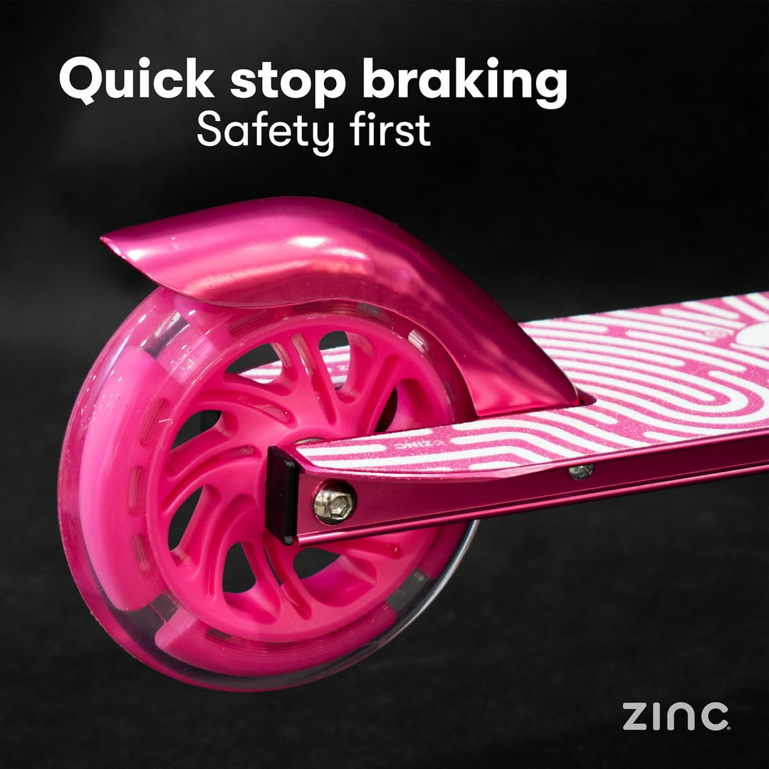 Zinc Unisex Jugend Identity Scooter Adjustable Height Pink, Adjustable Height Pink
