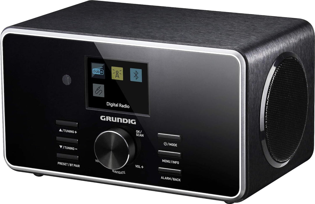 GRUNDIG DTR 4500 DAB+ Digital Radio schwarz Schwarz Stereo 2.0 / Bluetooth & DAB+ Single, Schwarz St