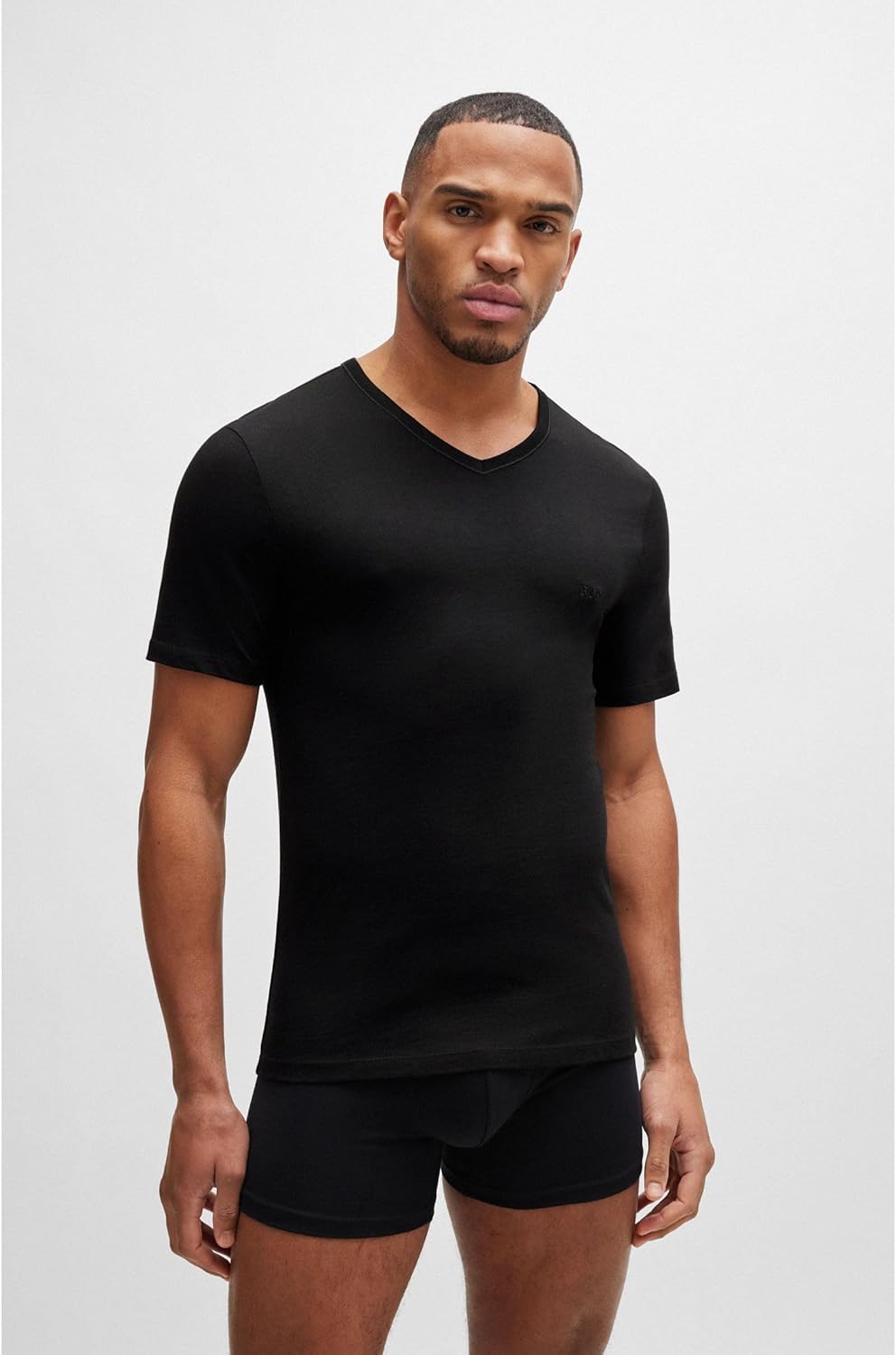 BOSS Herren TShirtVN 3P Classic Dreierpack T-Shirts mit V-Ausschnitt aus Baumwolle XS New - Black, X