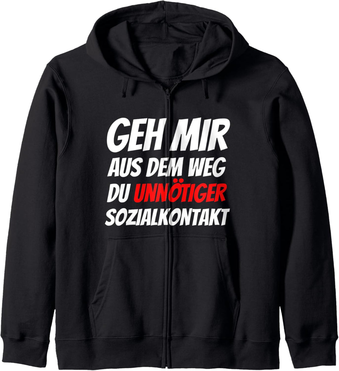 Geh Mir Aus Dem Weg Du Unnötiger Sozialkontakt Zocker Gamer Kapuzenjacke