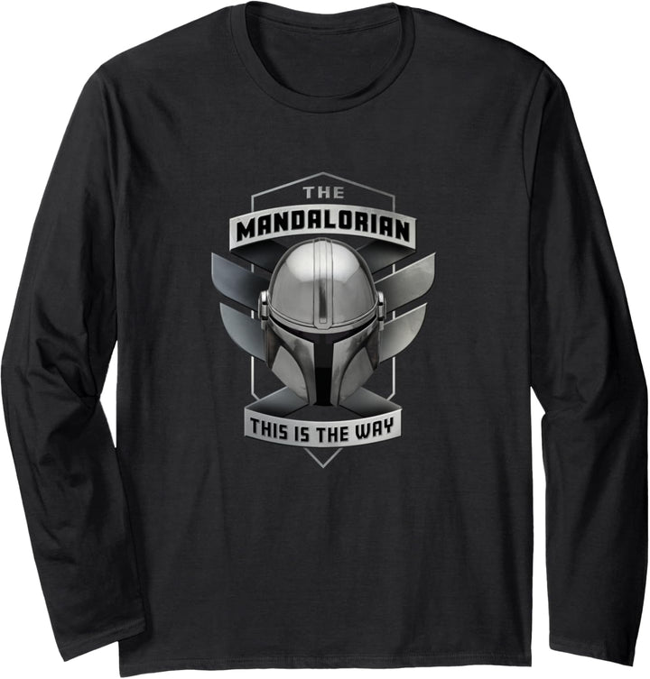Star Wars: The Mandalorian Mandalorian Helmet Emblem Langarmshirt