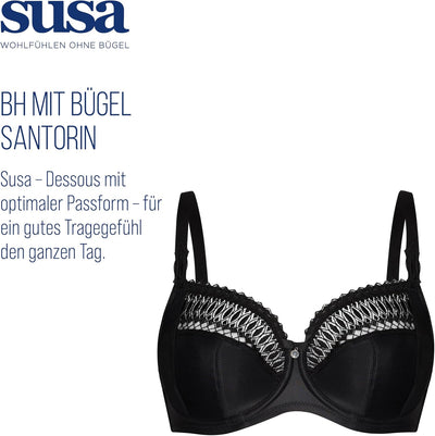 Susa Damen Santorin BH 85B Schwarz, 85B Schwarz