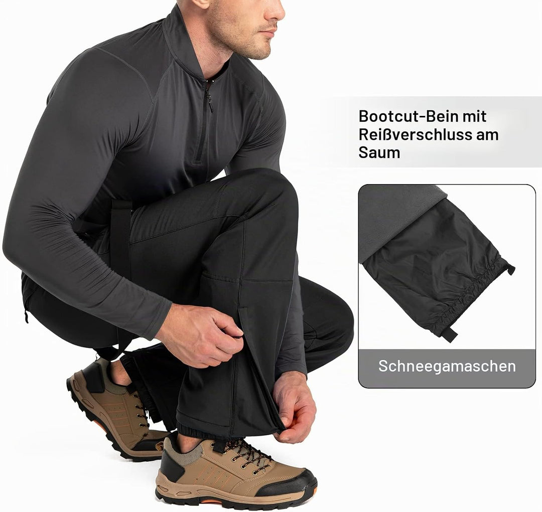 33,000ft Herren Skihose Hosenträgerhose Outdoorhose Wasserdicht Winddichte Softshellhose Warme Gefüt