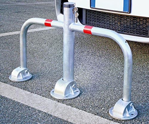 ARCO SRL 3-Fuss-Standard-Parkbügel - Parkplatzsperre, umlegbar, mit Zylinderschloss, 1 Stück, ARS300