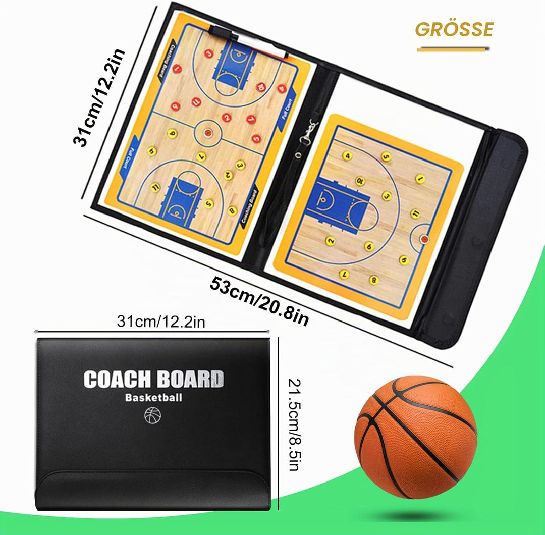 RoseFlower Basketball Taktikboard, Professional Basketball Taktikbrett Coach Board Magnetische Train