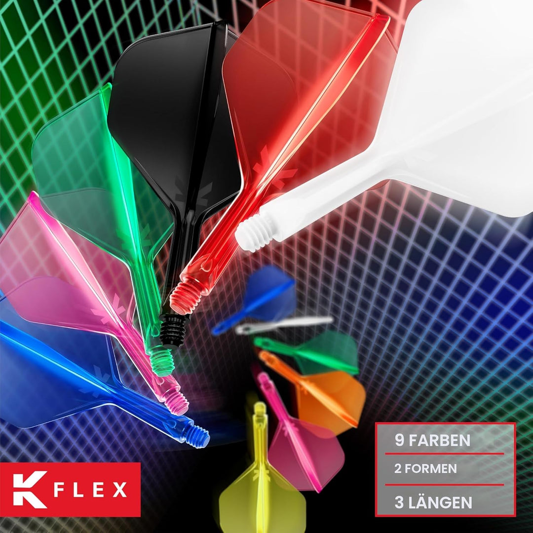 Target Darts K Flex Integrated Dart Flight and Shaft, No.6 | 3er Pack K-Flex - No 6, Kflex Precision