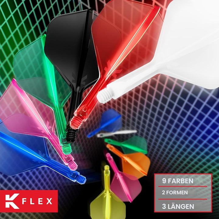 Target Darts K Flex Integrated Dart Flight and Shaft, No.6 | 3er Pack K-Flex - No 6, Kflex Precision