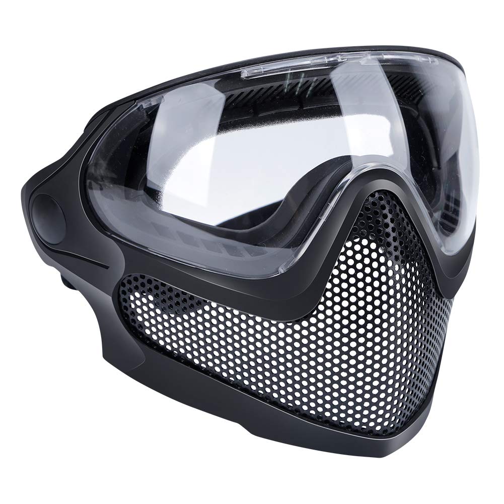 ATAIRSOFT Airsoft 2 Modi Taktische Sicherheit Schutz Vollmaske Antibeschlagbrille Set mit 3 Wechselo
