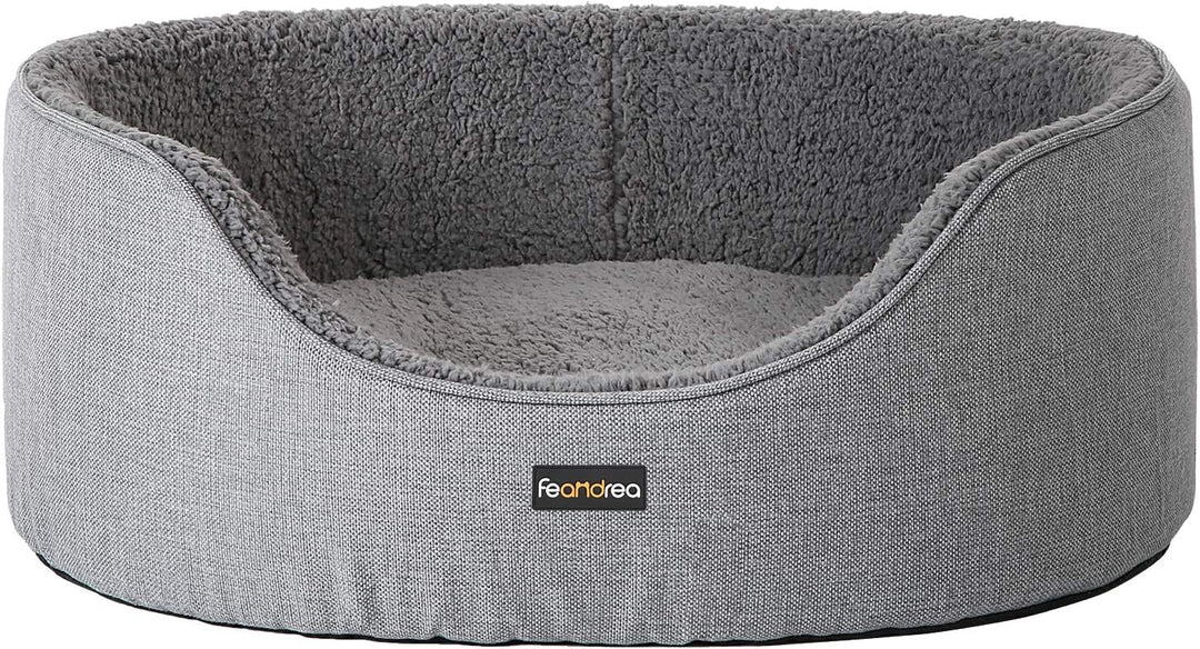 Feandrea Hundebett, Hundekorb, Wendekissen, 83 x 63 x 27 cm, grau PGW32GG Grau L 83 x B 63 x H 27 cm