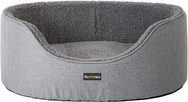 Feandrea Hundebett, Hundekorb, Wendekissen, 83 x 63 x 27 cm, grau PGW32GG Grau L 83 x B 63 x H 27 cm