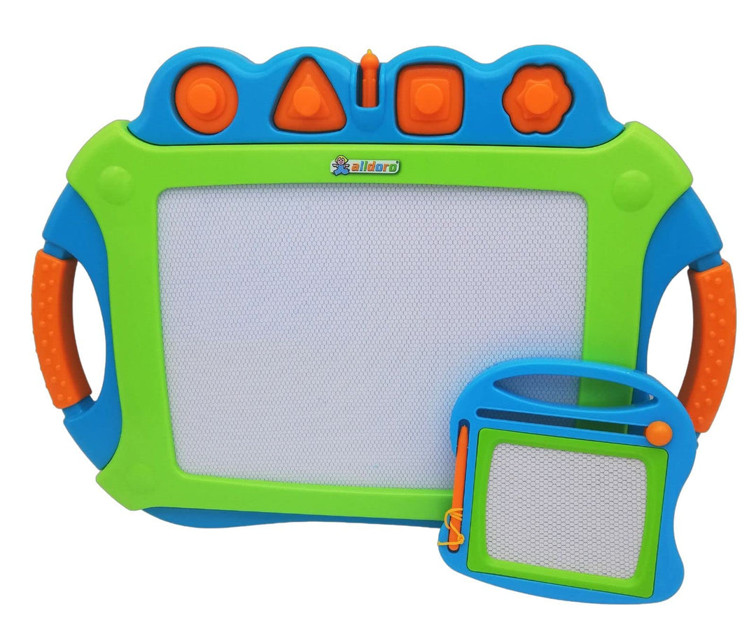 alldoro 68515 Zeichentafel 2 in 1 Set, Grosser Zauberzeichner mit Buntem Display 45 x 31,5 cm & klei