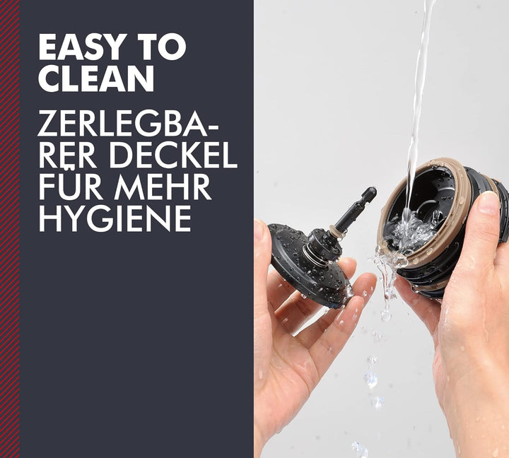 THERMOS Kaffeekanne THV, Thermoskanne Edelstahl 2L, Edelstahleinsatz, grosse Öffnung, spülmaschinenf