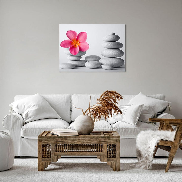 Bilder auf Leinwand Spa buddhismus ruhig blume Leinwandbild 70x50cm Wandbilder Dekoration Wohnzimmer