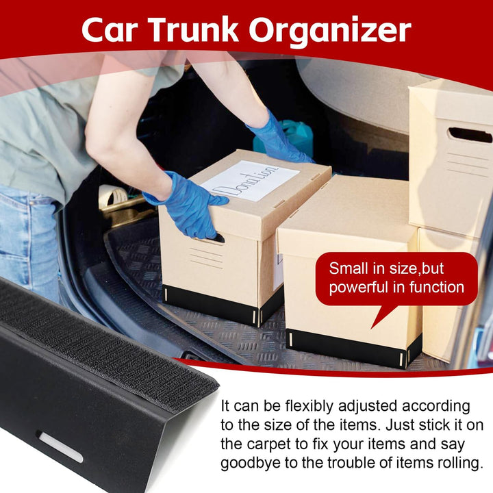 3 Stück ＋2pcs Auto Kofferraum Organizer Klett mit Klettverschluss, Klettverschluss Befestigung Strap