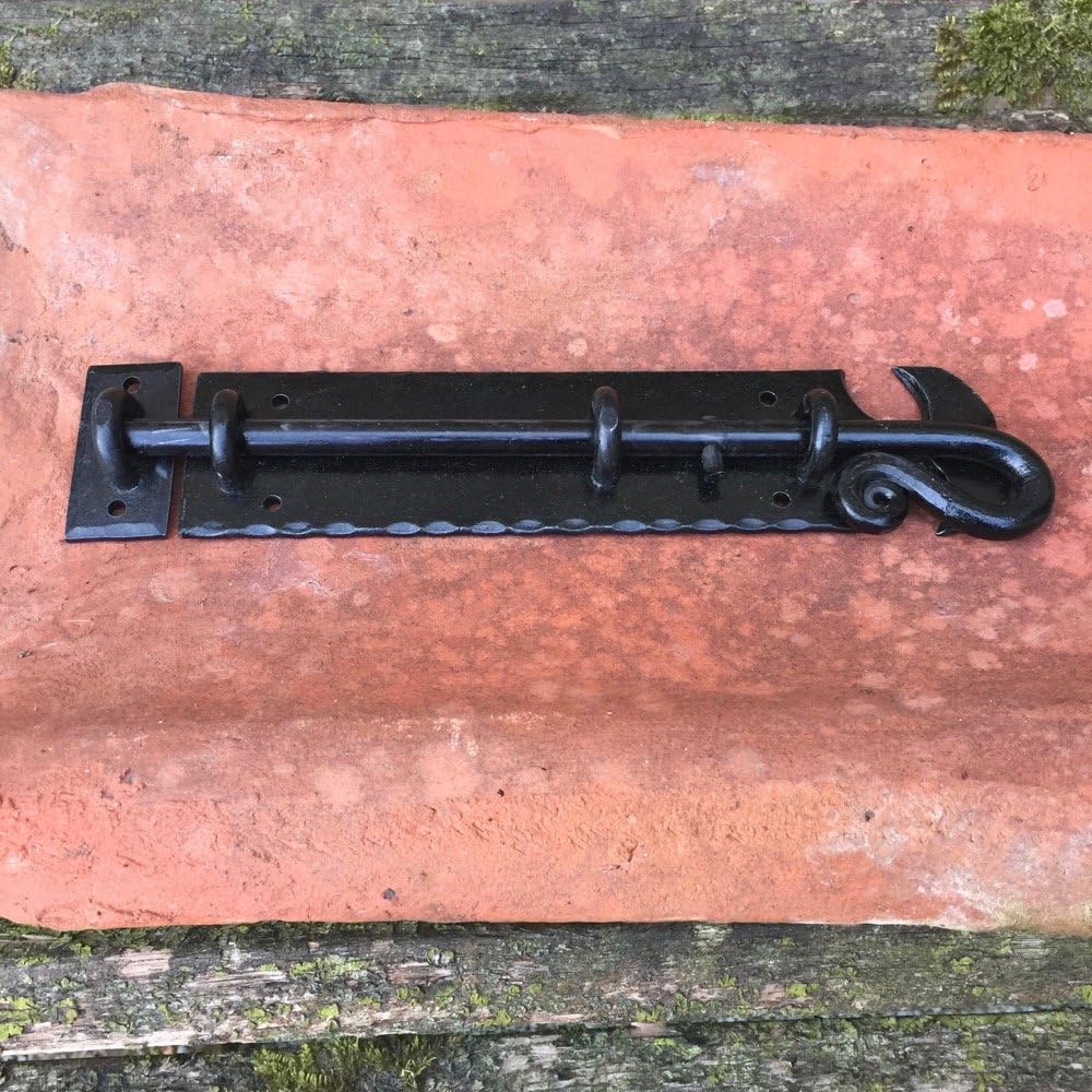 Antikas - Bolzenriegel - Flachriegel Schubriegel Antik Riegel Verschluss Tor schwarz