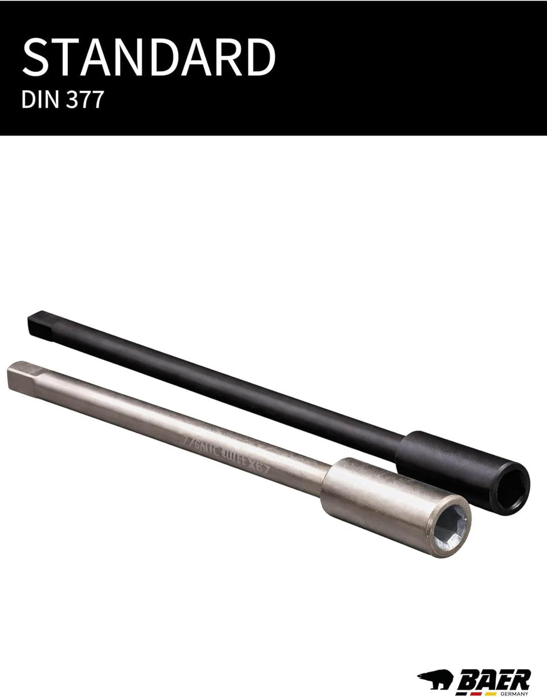 BAER Verlängerung für Vierkant 9,0mm | M 14-16 - Vierkantverlängerung - für Vierkantwerkzeuge nach D