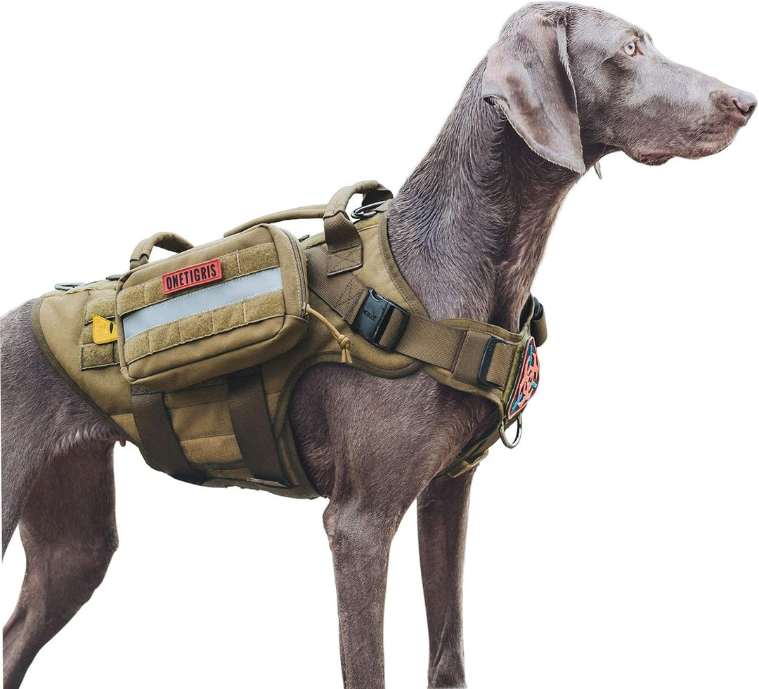 OneTigris Futterbeutel für Hunde 2 Stück, Grosser Weltraum-MOLLE Futterbeutel Hundetraining mit Refl