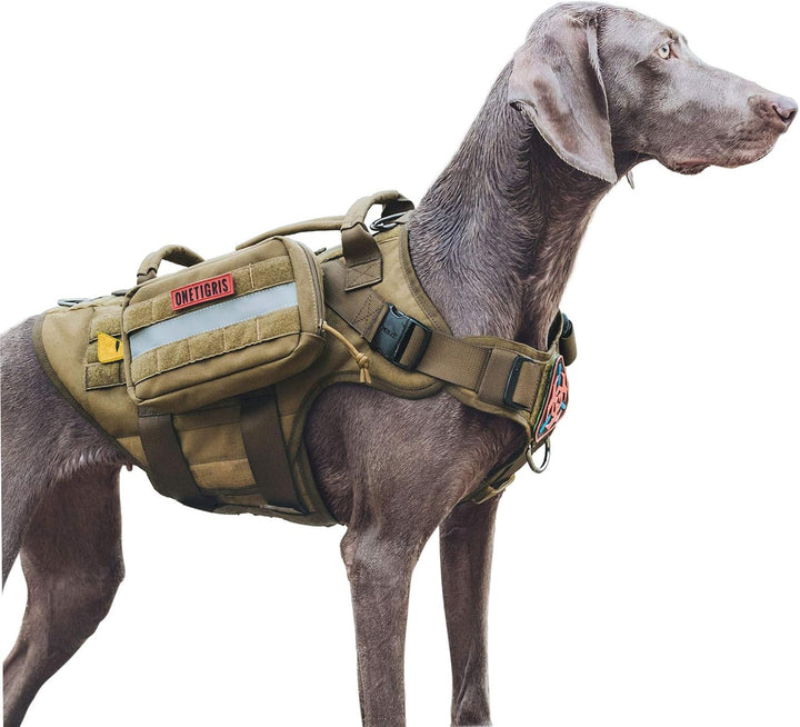OneTigris Futterbeutel für Hunde 2 Stück, Grosser Weltraum-MOLLE Futterbeutel Hundetraining mit Refl