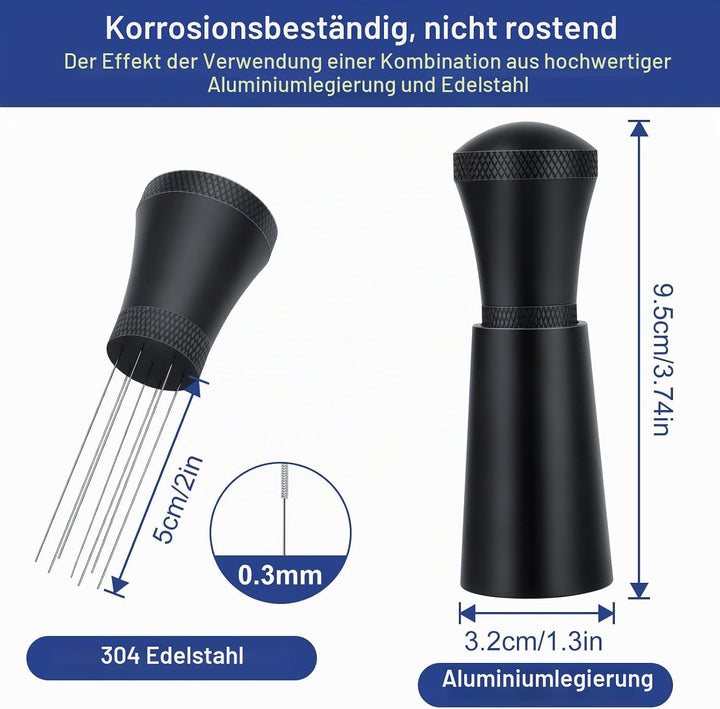 Wdt Tool, Kaffee Distributor, Aluminium Wdt Tool Espresso mit Ständer, für Espresso Barista-Werkzeug