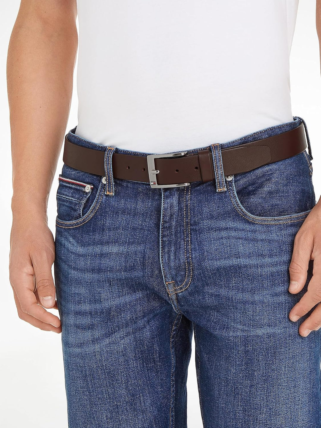 Tommy Hilfiger Herren Gürtel New Aly Belt Ledergürtel 80 Braun (Testa Di Moro), 80 Braun (Testa Di M